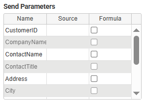 Universal - Autocomplete - Connection Send Parameters