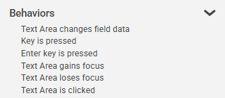 Table - Text Area Behaviors