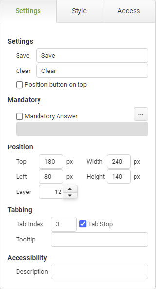 Web Signature Settings