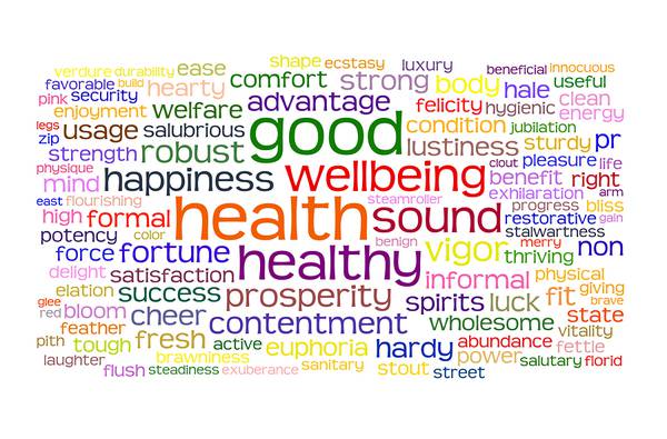 Colorful word cloud