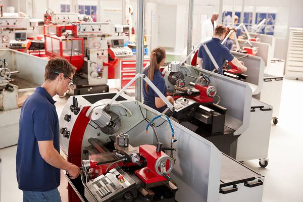 Workers in a small factory