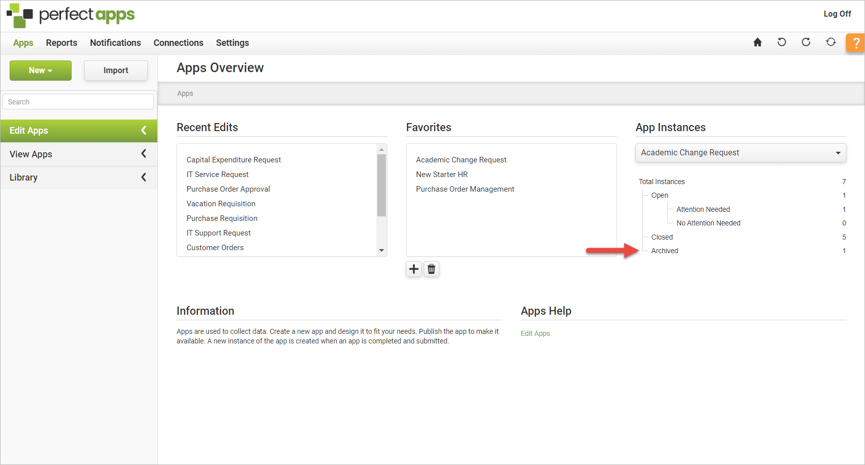 Accessing Archived Instances from App Inst Sum Area - Archived Link