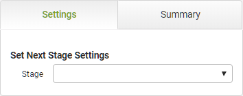 Set Next Stage Settings