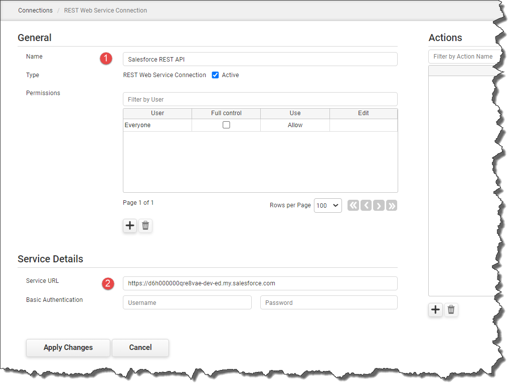 Salesforce REST API Connection