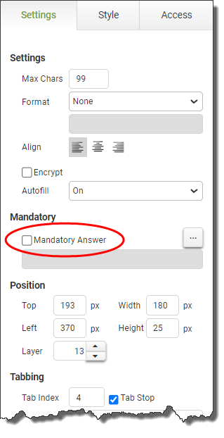 Mandatory Answer Property