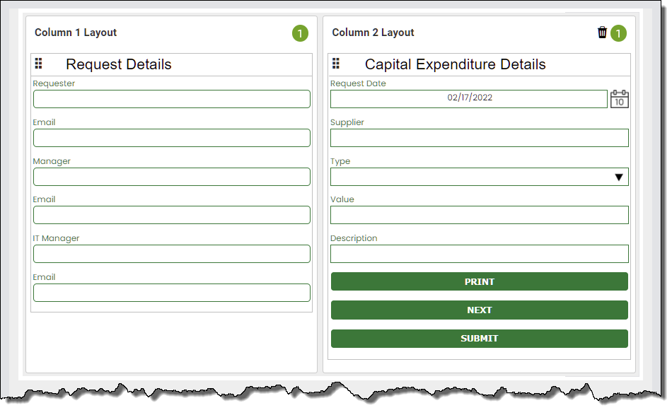 Mobile App Layout Canvas