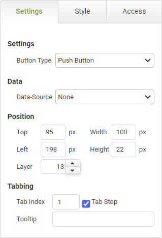 Clear Filter Button Settings