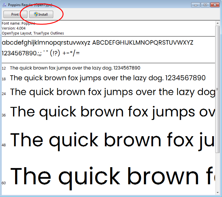 Install Google Fonts