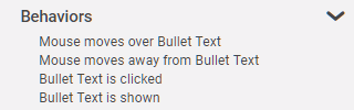 Bullet Text Behavior