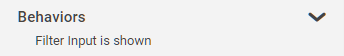Filter Input Behaviors