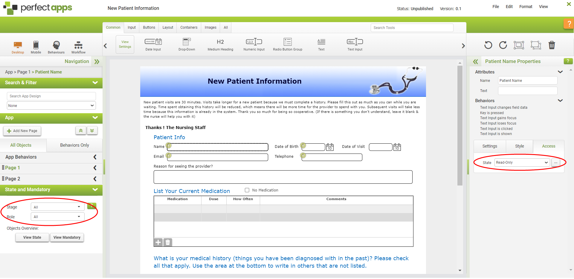 Field Access Rules - Set State