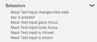 Mask Text Behavior
