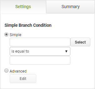 Simple Branch Settings