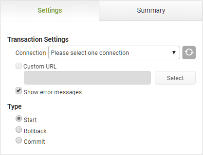 Transaction Settings